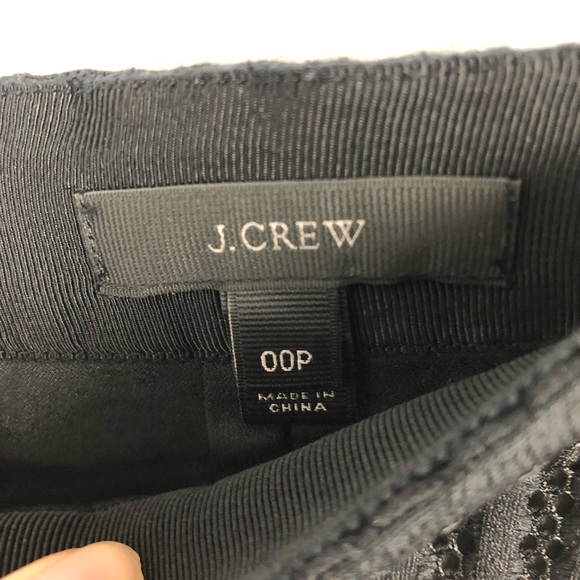 Black Eyelet Striped Skirt M96 - Picture 3 of 4